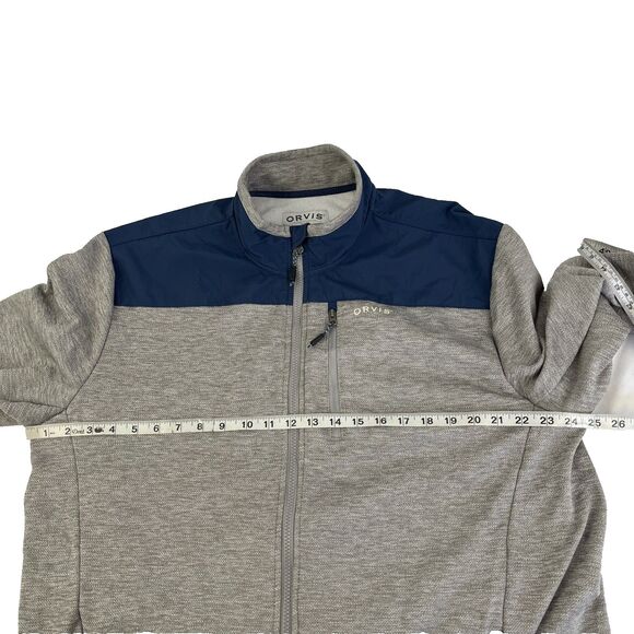 Mens Orvis Full Zip Active Fleece Lined Jacket Size XL Blue Gray - Picture 6 of 8